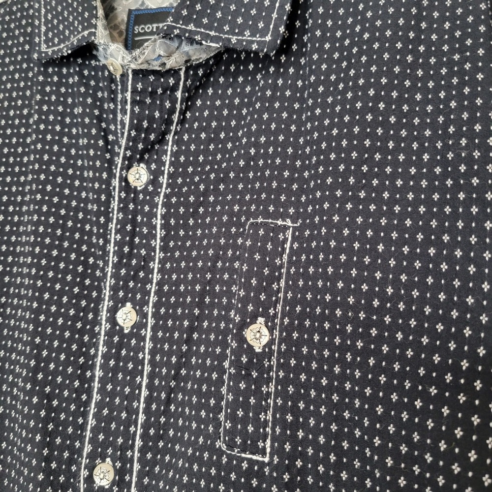Scott Weiland English Laundry Mens XXL Black Button Down Cotton STP Rockabilly - Picture 4 of 16